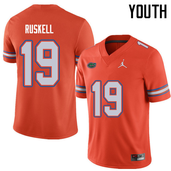 Jordan Brand Youth #19 Jack Ruskell Florida Gators College Football Jerseys Sale-Orange